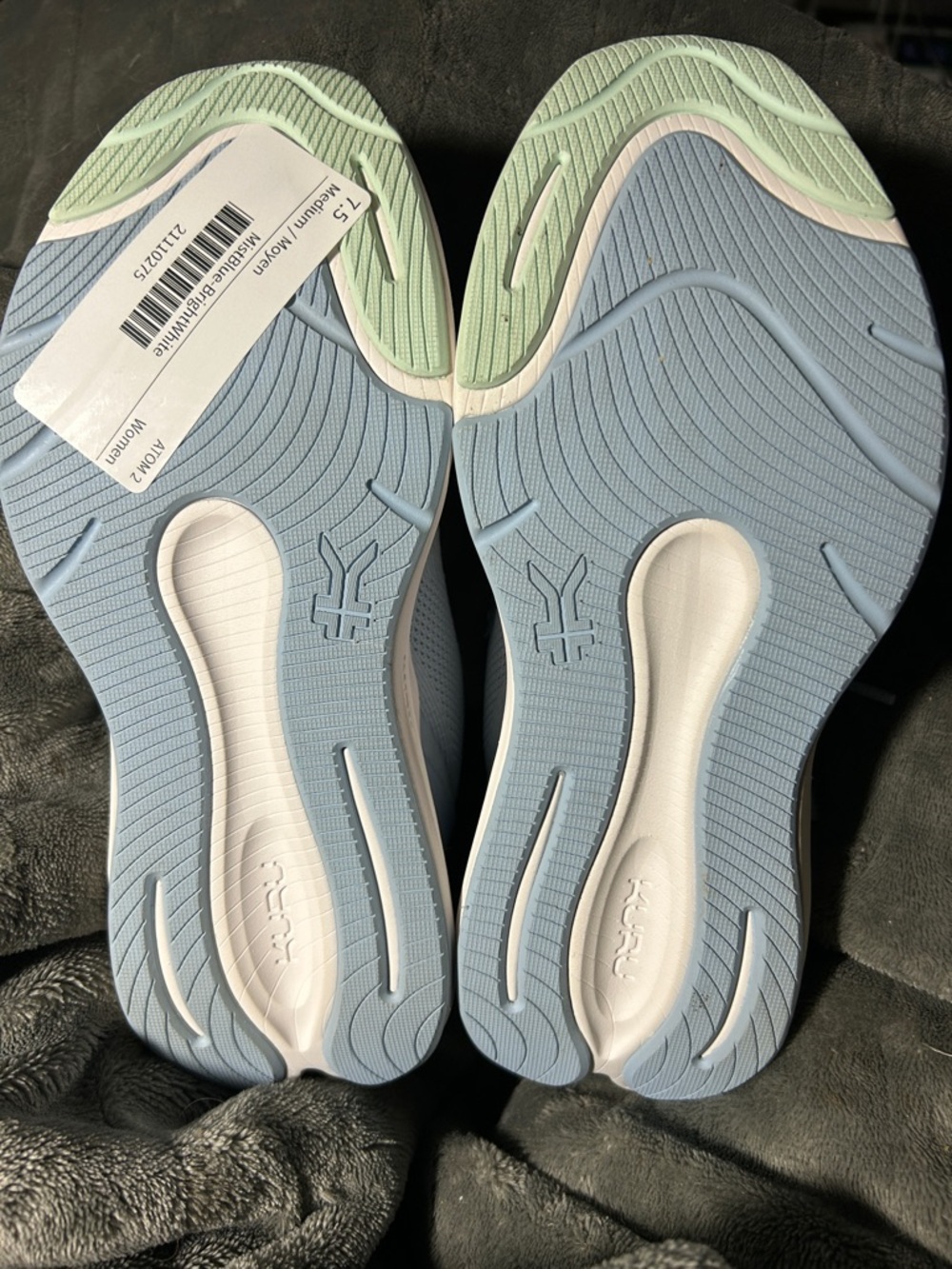 Kuru Women’s NWOB Atom 2 Gray W/Blue & Silver Accents Athletic Shoes, Sz 7.5 - Picture 8 of 9